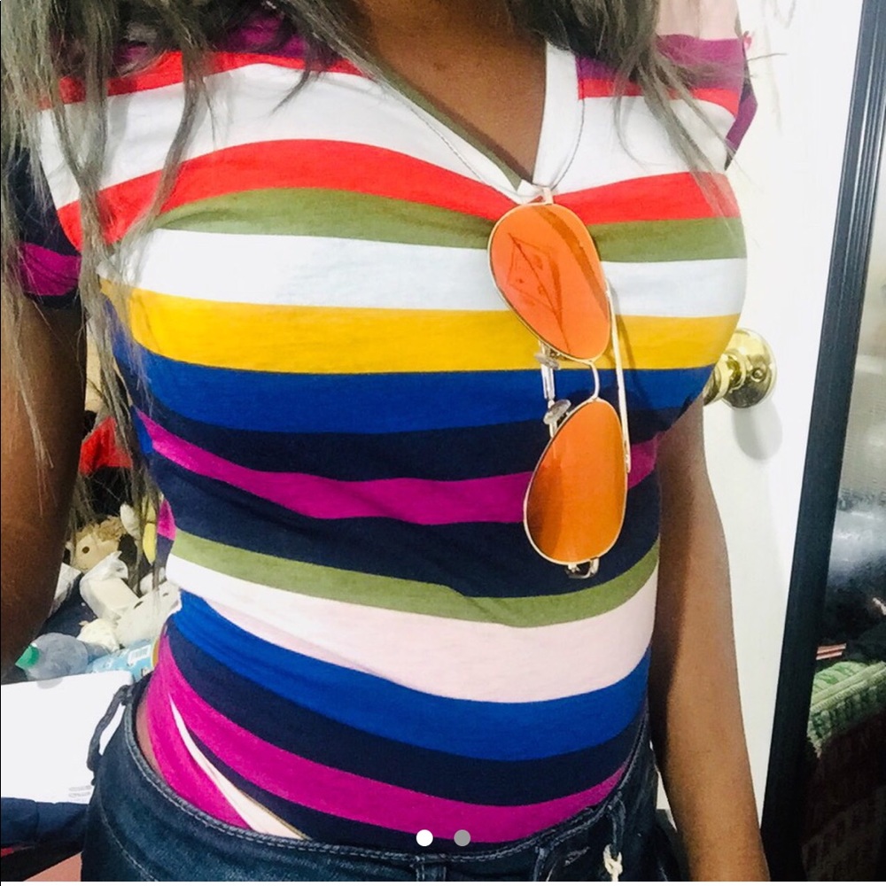 Striped V-Neck shirt